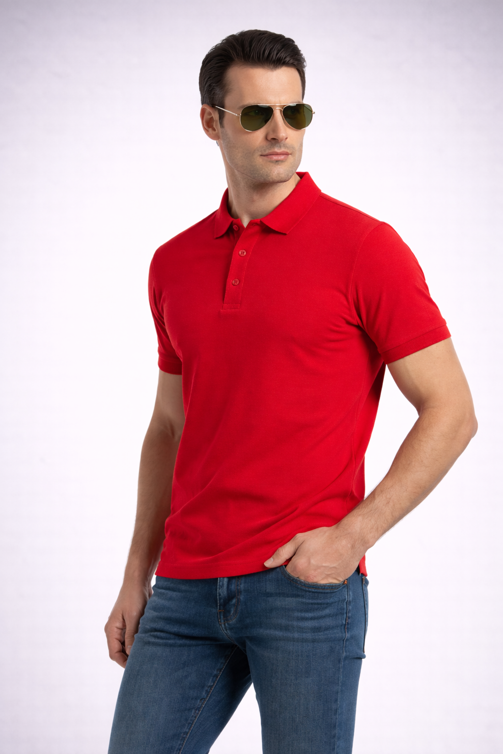 UNWIND - Premium Polo Neck T-shirt - Image 2