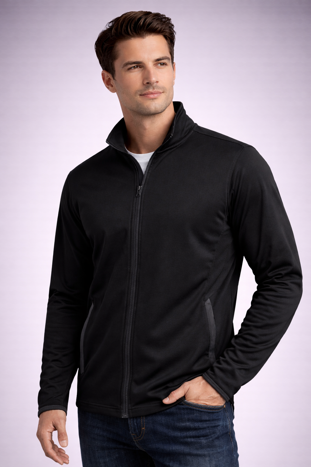 ATHLETIC  - Solid Full Zipper Active Jacket